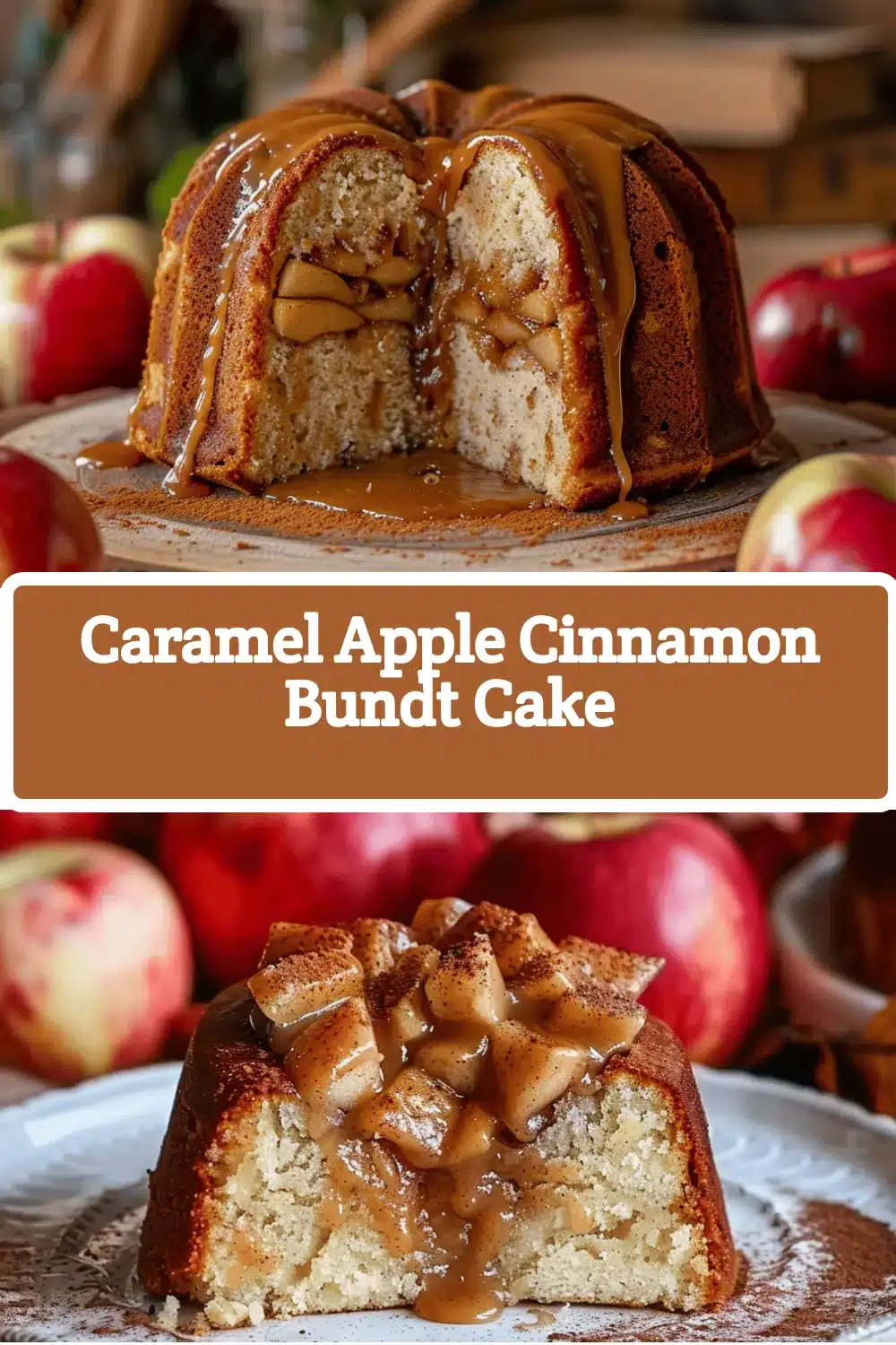 Caramel Apple Cinnamon Bundt Cake recipe