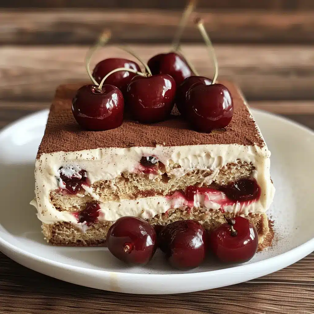 Cherry Almond Tiramisu preparation steps