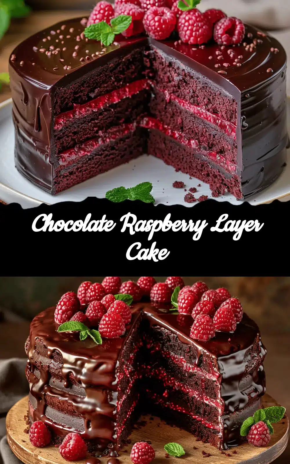 Chocolate Raspberry Layer Cake recipe