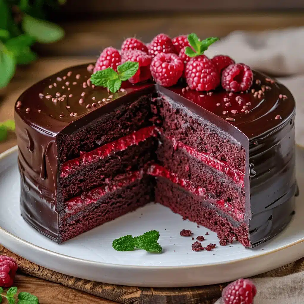 Chocolate Raspberry Layer Cake - featured image