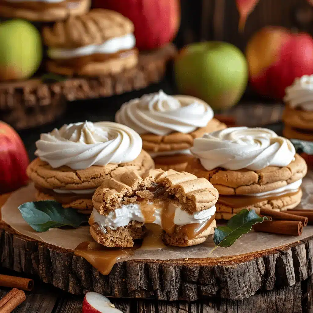 cinnamon caramel apple whoopie pies - featured image