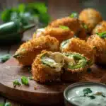 crispy cheddar jalapeño poppers - featured image