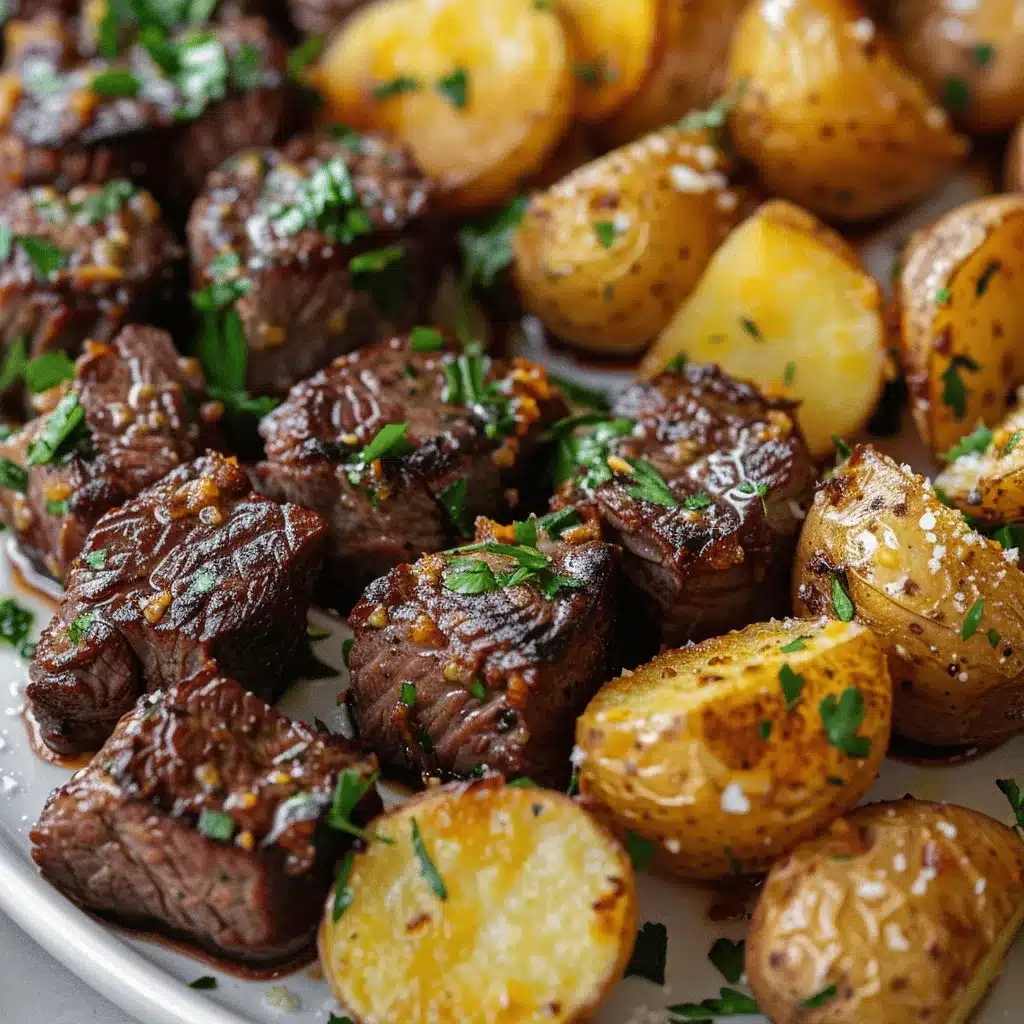 Garlic Butter Steak Bites preparation steps