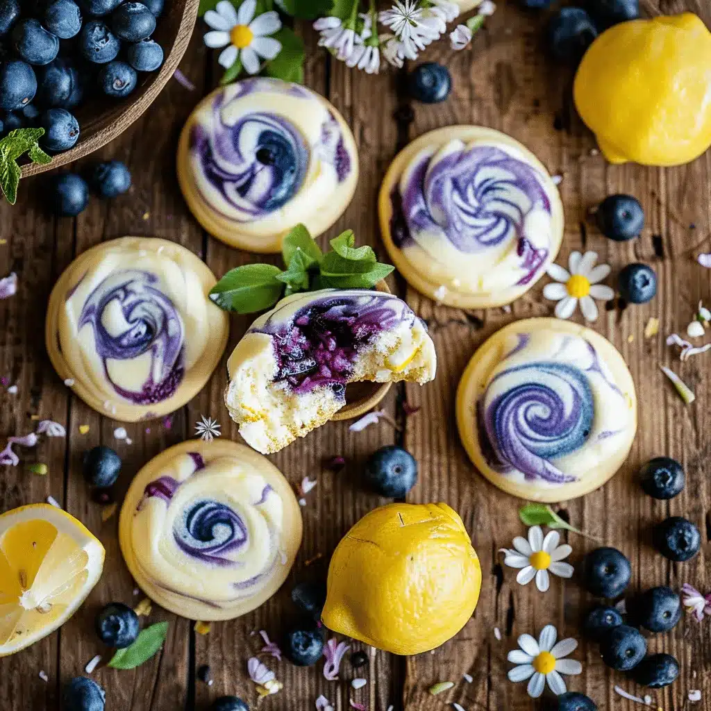 Lemon Blueberry Cheesecake Cookies preparation steps