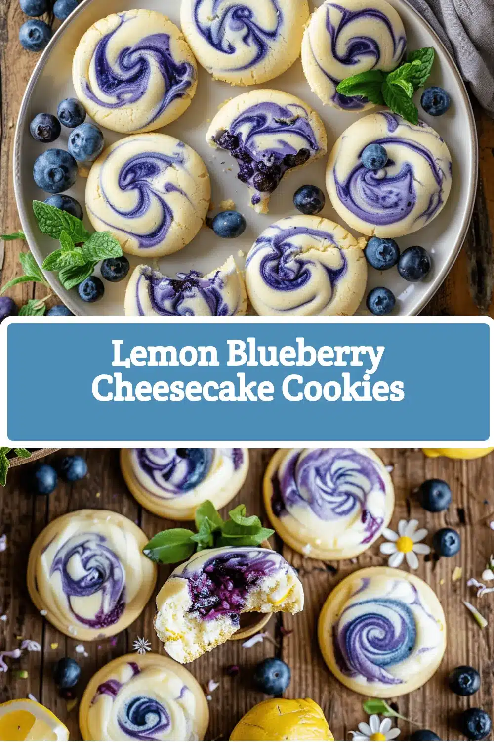 Lemon Blueberry Cheesecake Cookies recipe