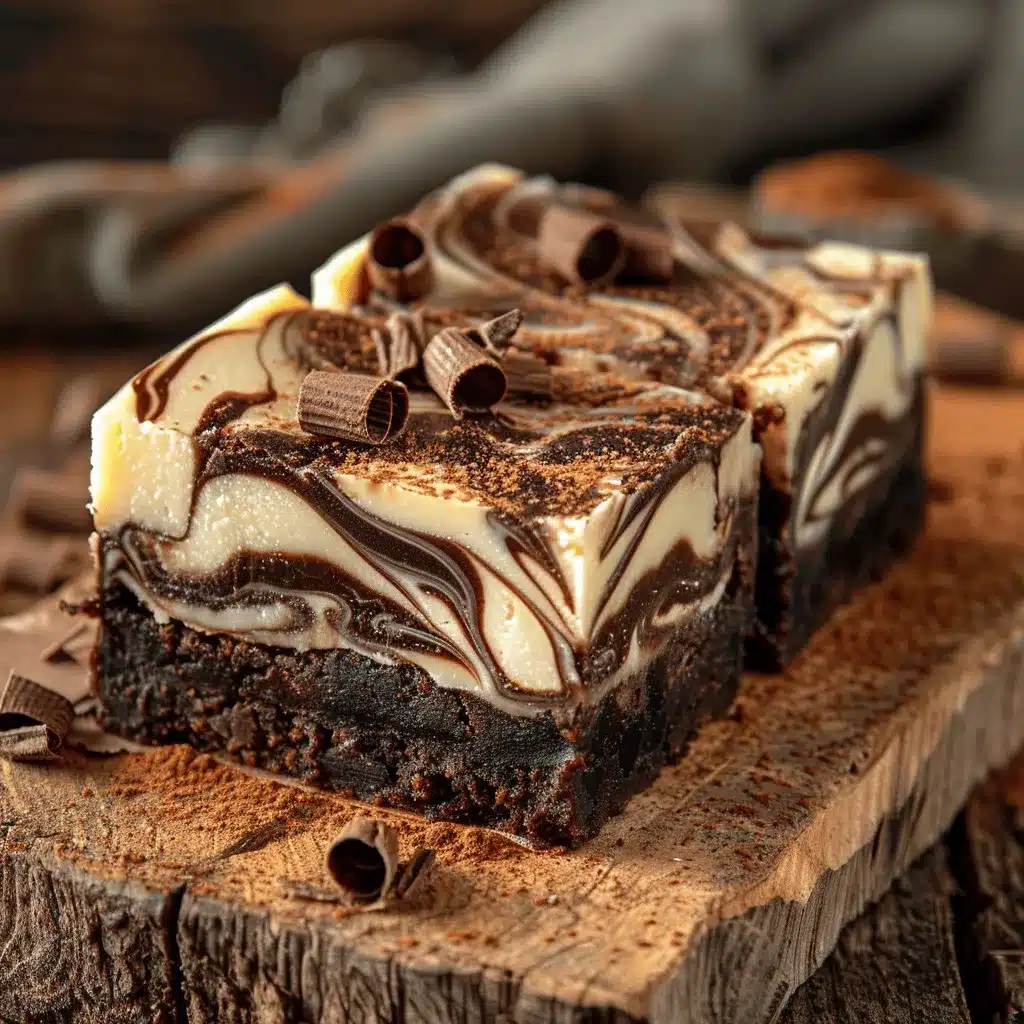 Mocha Swirl Cheesecake Brownies preparation steps