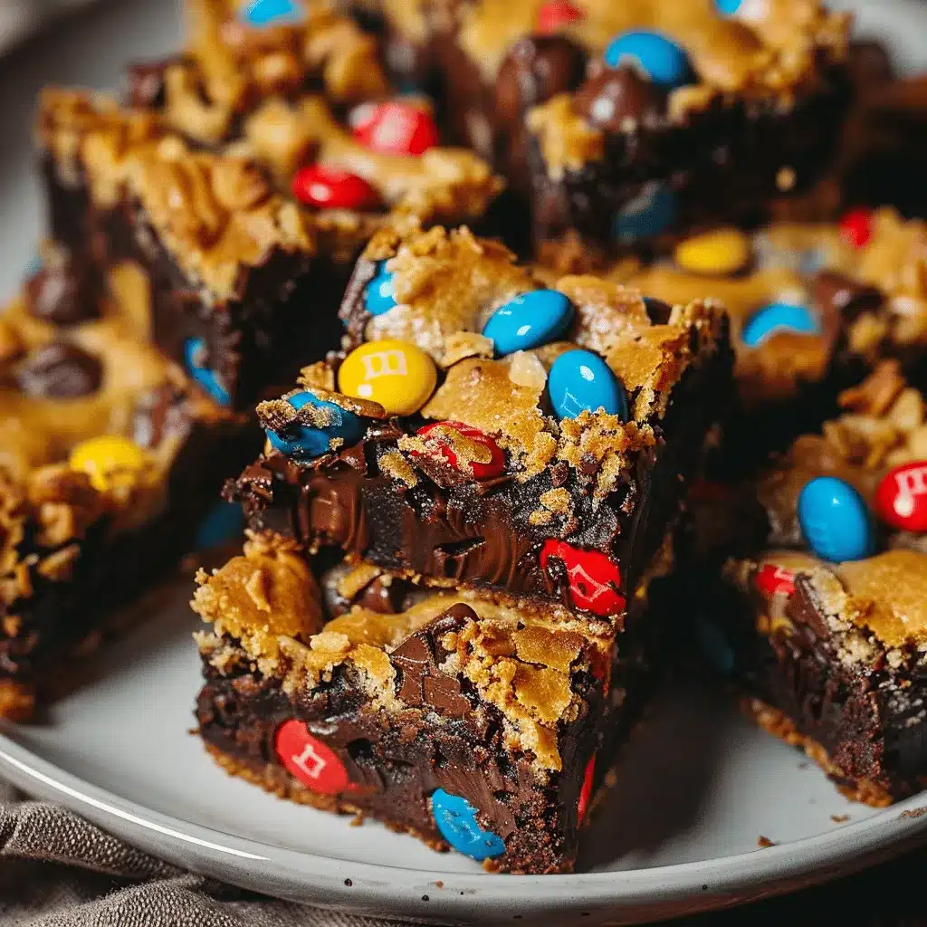 Monster Cookie Dough Brownies preparation steps