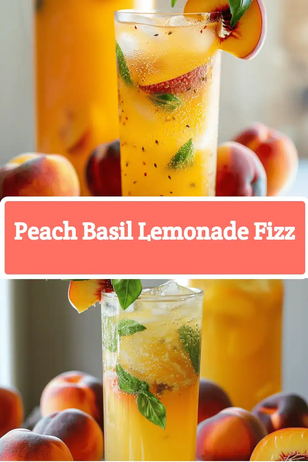 Peach Basil Lemonade Fizz recipe