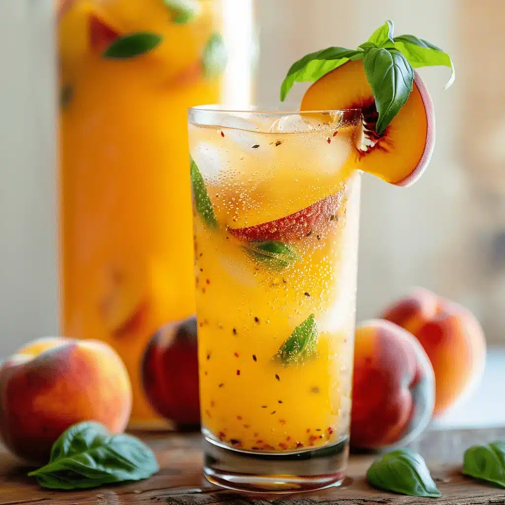 Peach Basil Lemonade Fizz - featured image