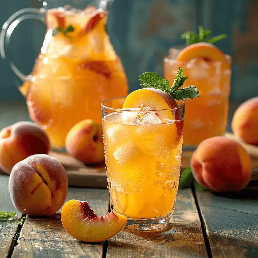 peach lemonade sparkler preparation steps