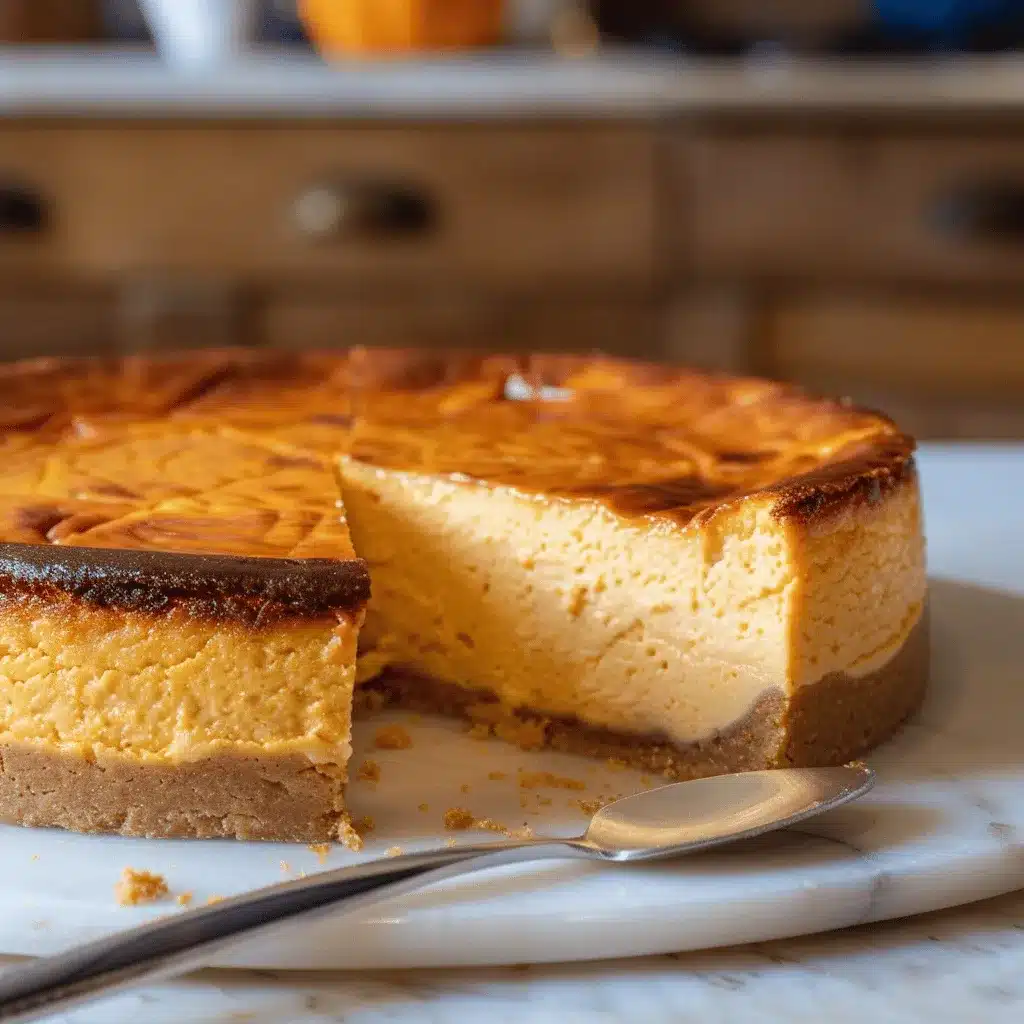 pumpkin spice Basque cheesecake preparation steps