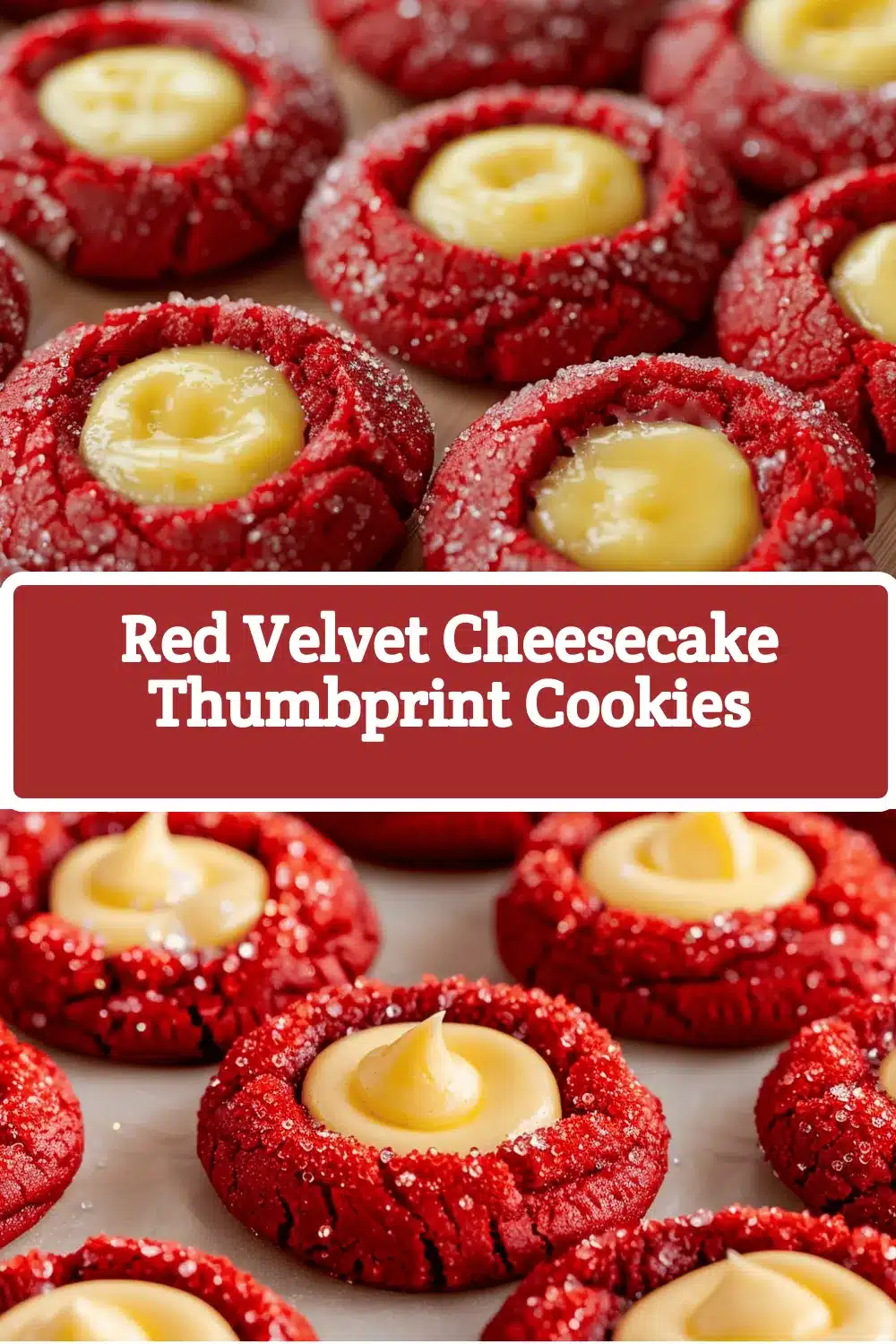 red velvet cheesecake thumbprint cookies recipe