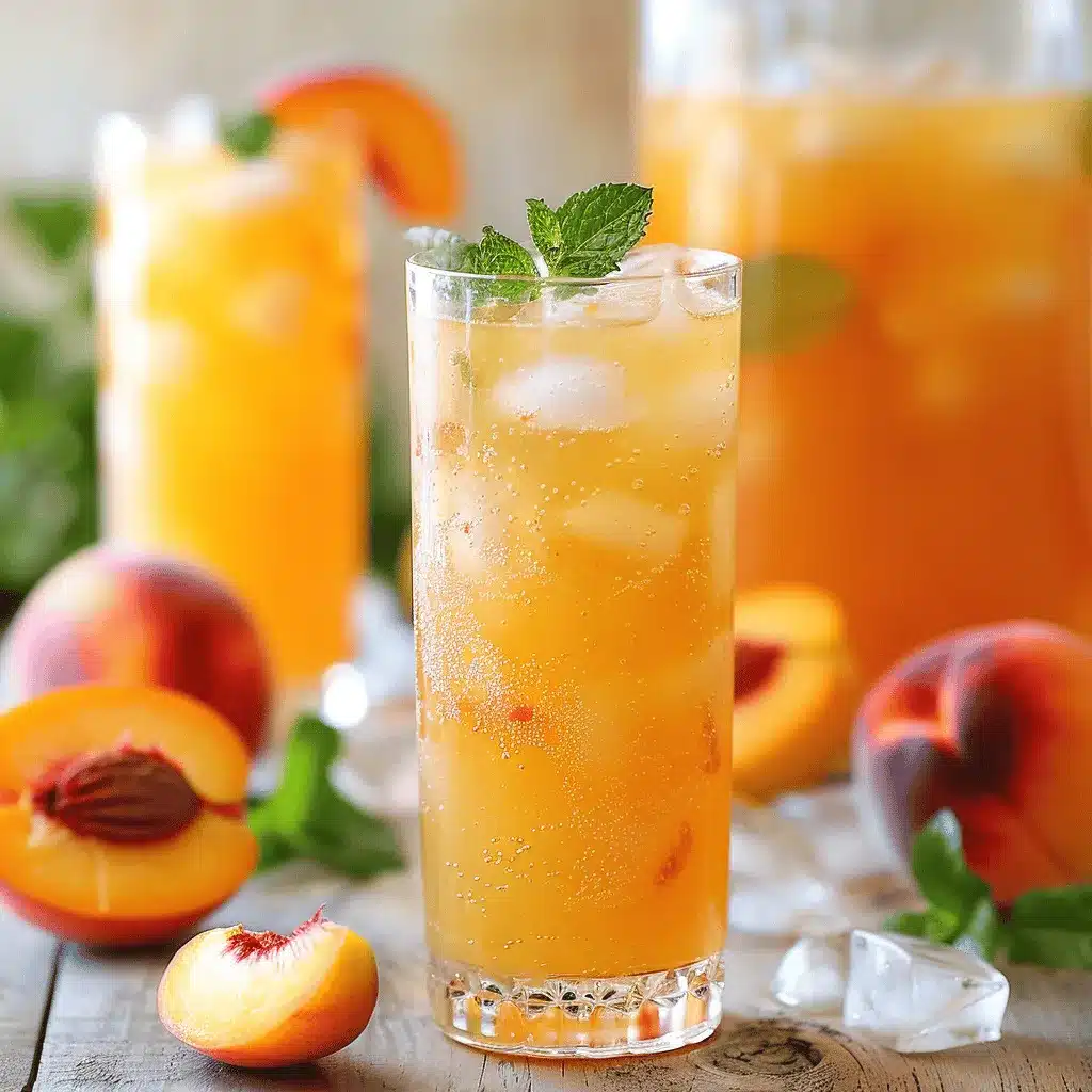 Refreshing Peach Lemonade Mocktail preparation steps