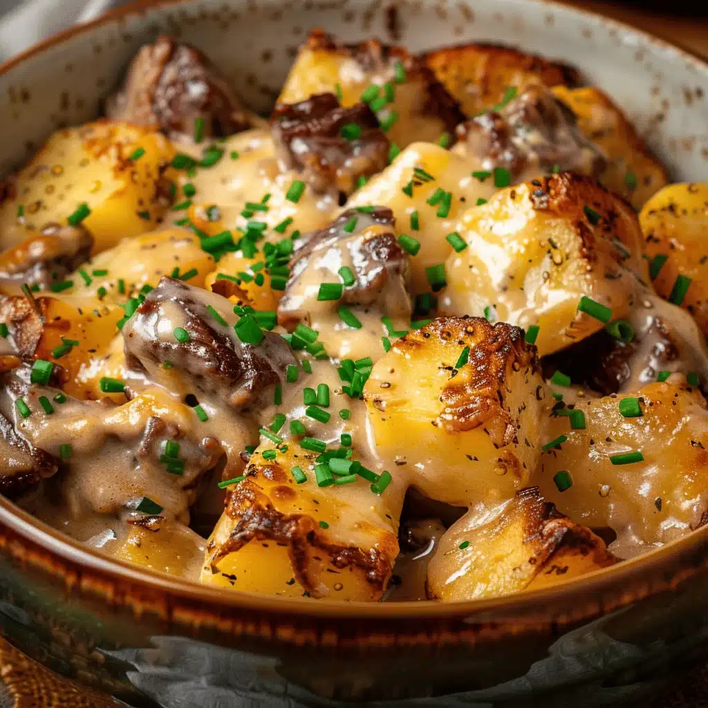 Slow Cooker Garlic Butter Beef Casserole - featured image