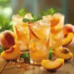 sparkling peach lemonade - featured image
