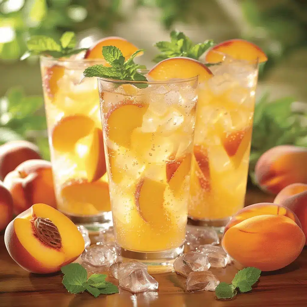 sparkling peach lemonade preparation steps