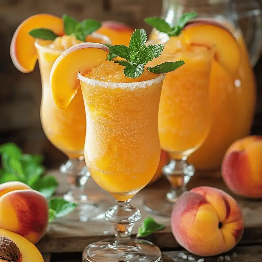 Sparkling Peach Lemonade Slushie - featured image