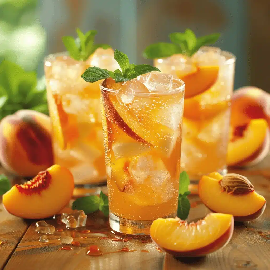 sparkling peach lemonade - featured image