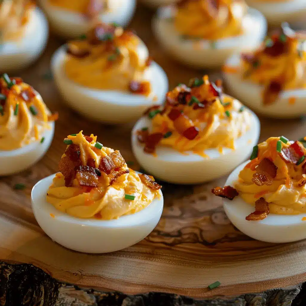 Spicy Buffalo Bacon Deviled Eggs preparation steps