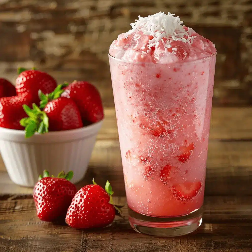 strawberry coconut mocktail preparation steps