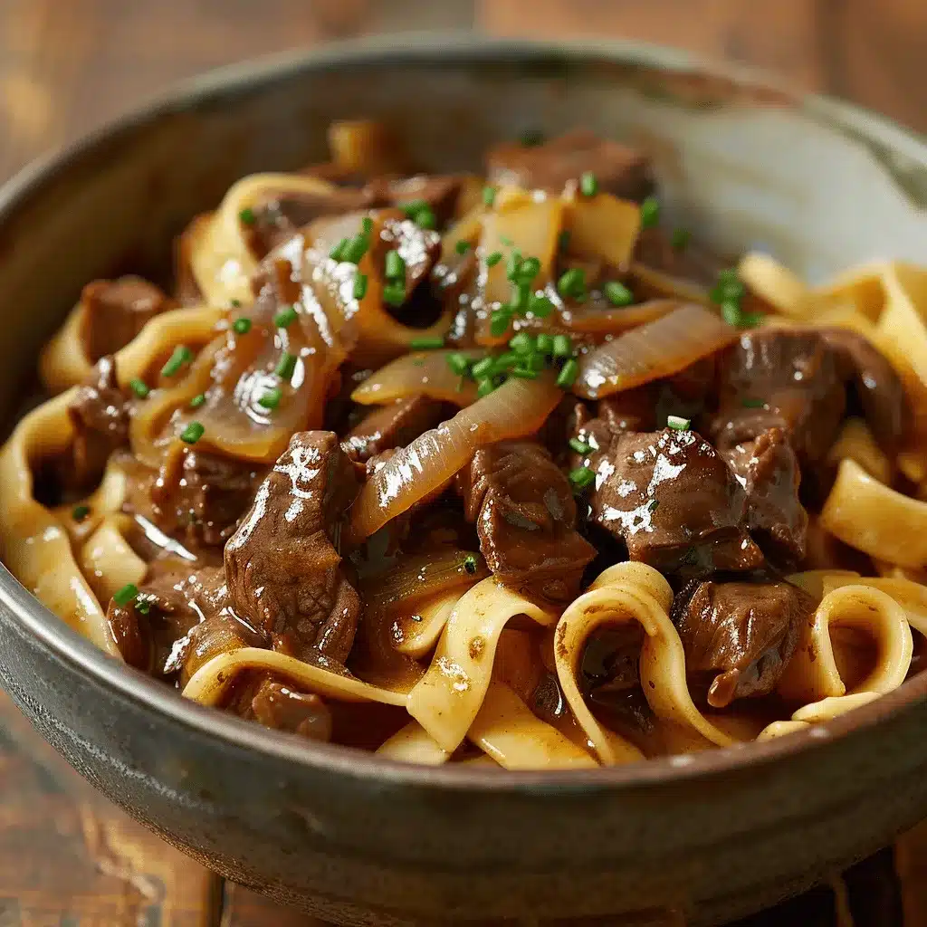 Ultimate French Onion Beef Stroganoff preparation steps