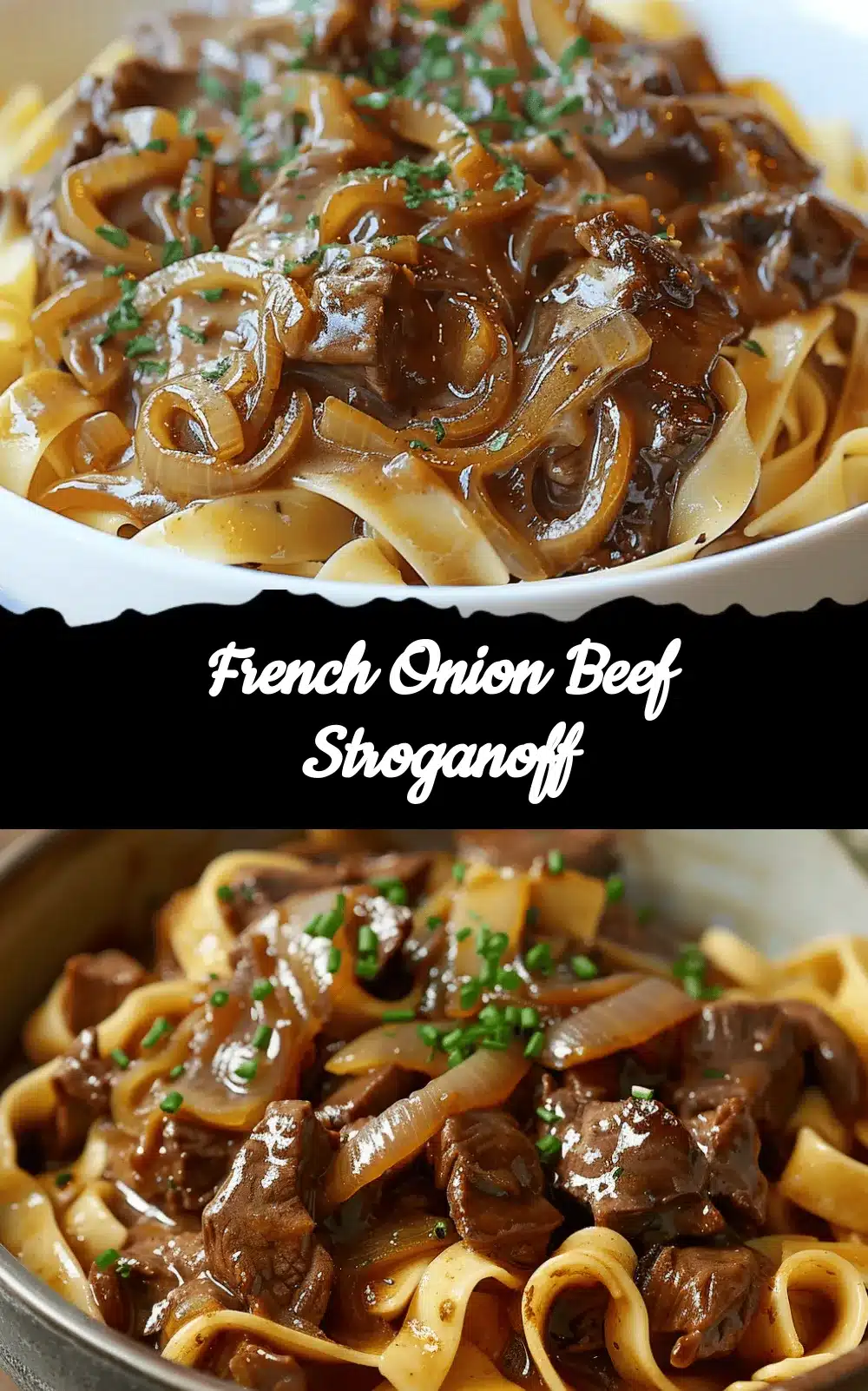 Ultimate French Onion Beef Stroganoff recipe