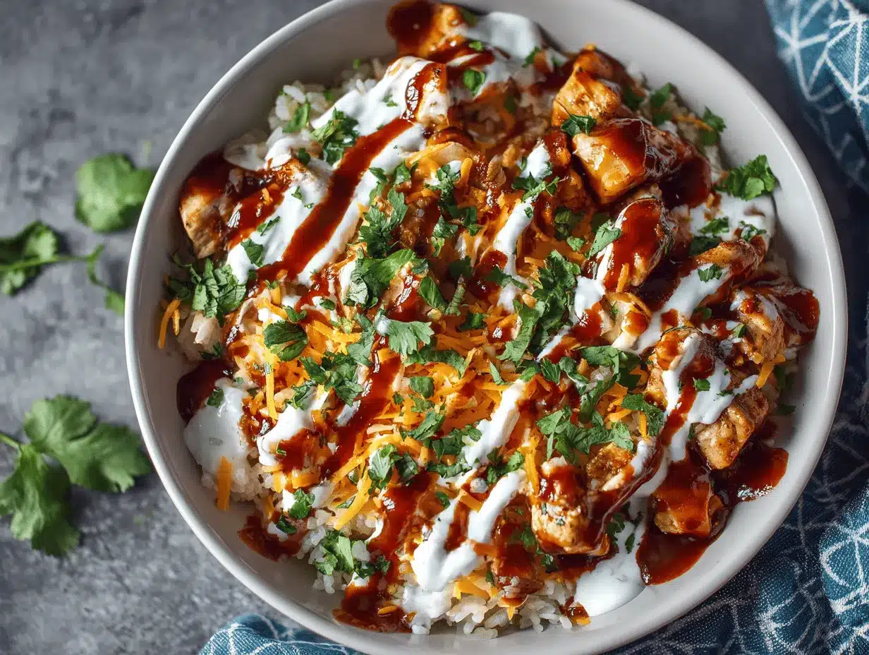 BBQ Ranch Chicken Bowl preparation steps