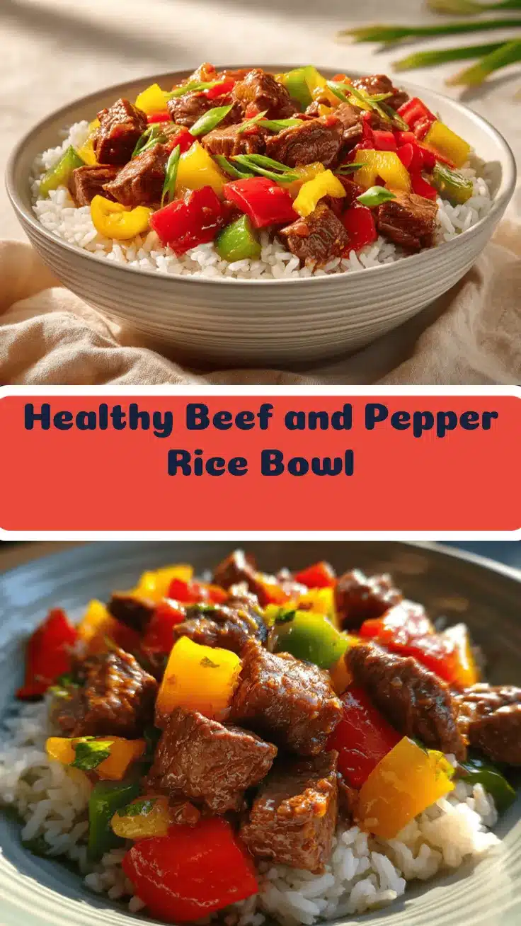 beef and pepper rice bowl recipe