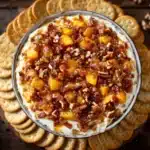 bourbon peach pecan dip - featured image