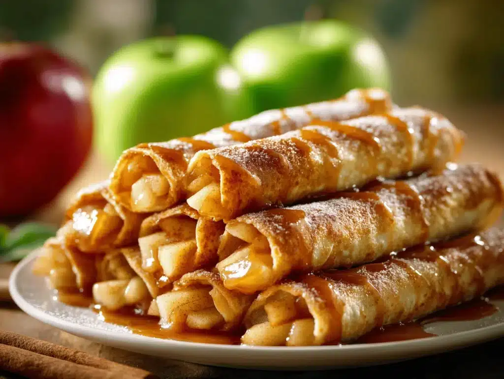 caramel apple taquitos - featured image