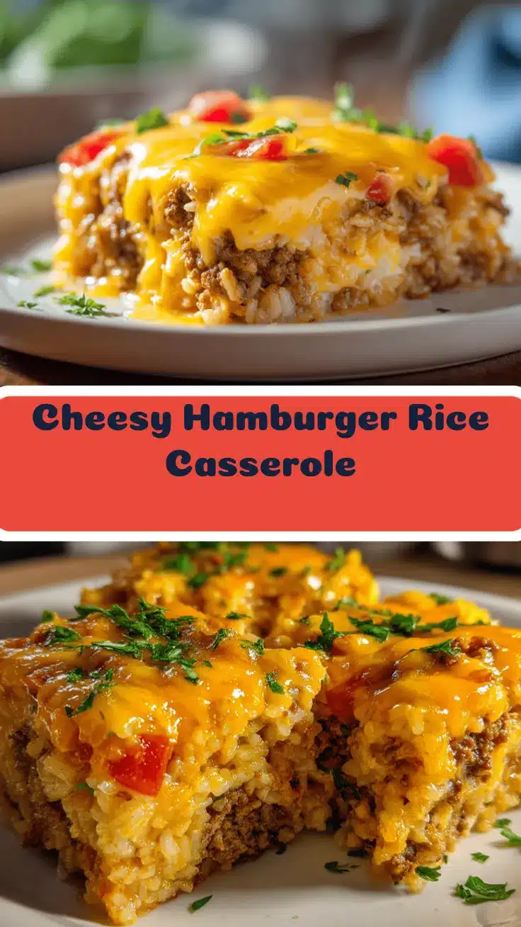 cheesy hamburger rice casserole recipe