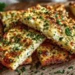 cheesy keto garlic flatbread - featured image