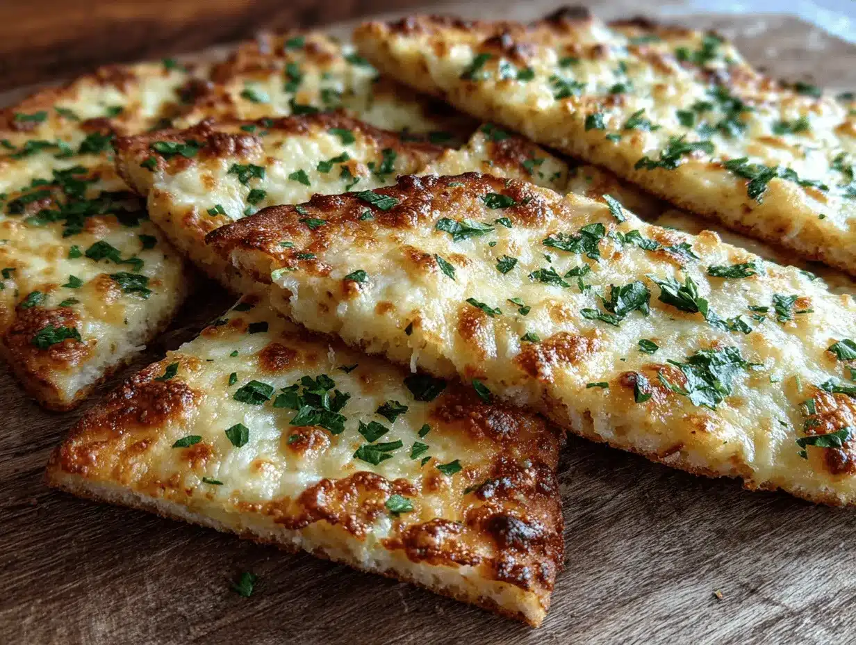 cheesy keto garlic flatbread preparation steps