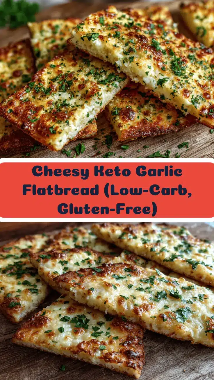 cheesy keto garlic flatbread recipe
