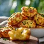 cheesy potato puffs - featured image