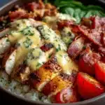 chicken bacon ranch keto bowl - featured image