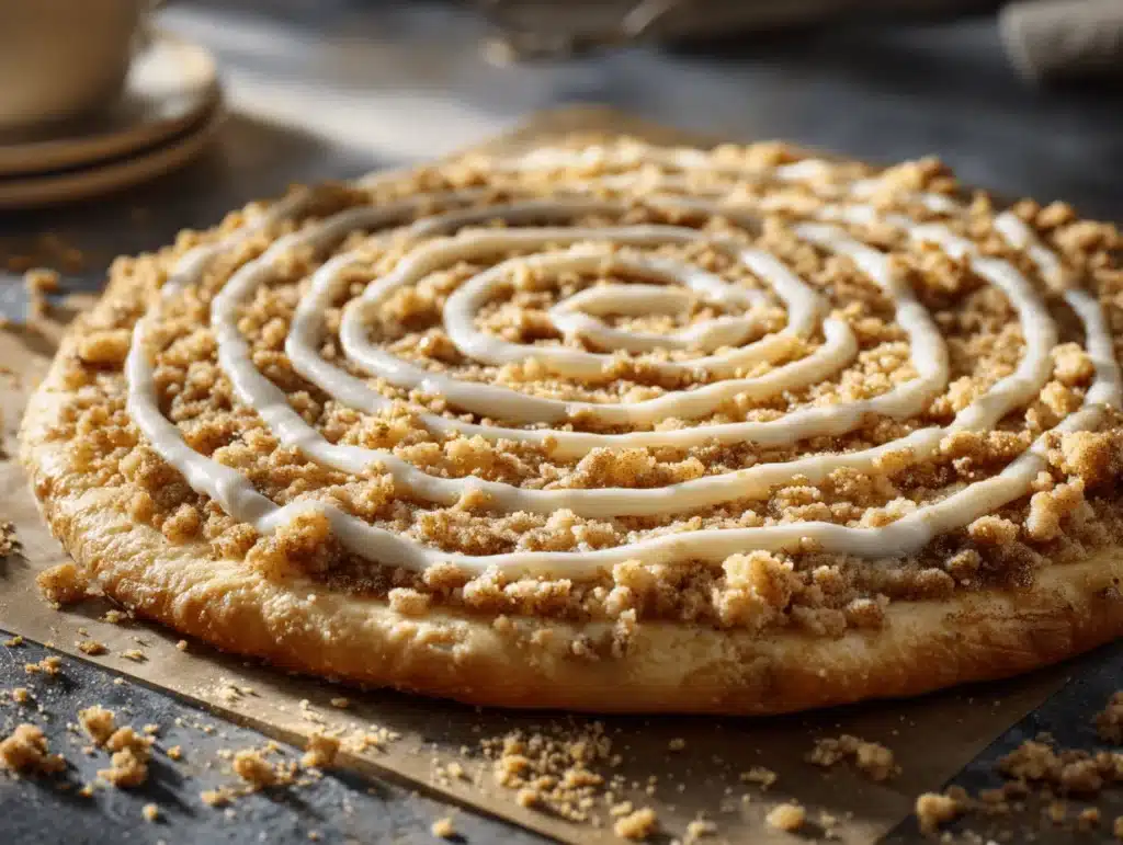 Cinnamon Crumb Dessert Pizza - featured image