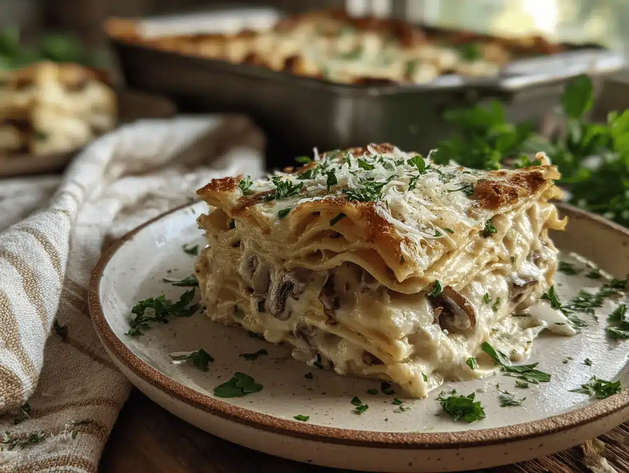 Creamy Alfredo Lasagna preparation steps