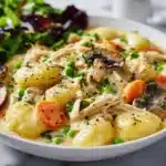 creamy chicken and gnocchi pot pie - featured image