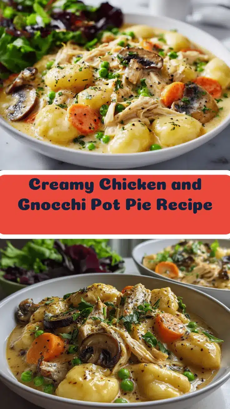 creamy chicken and gnocchi pot pie recipe