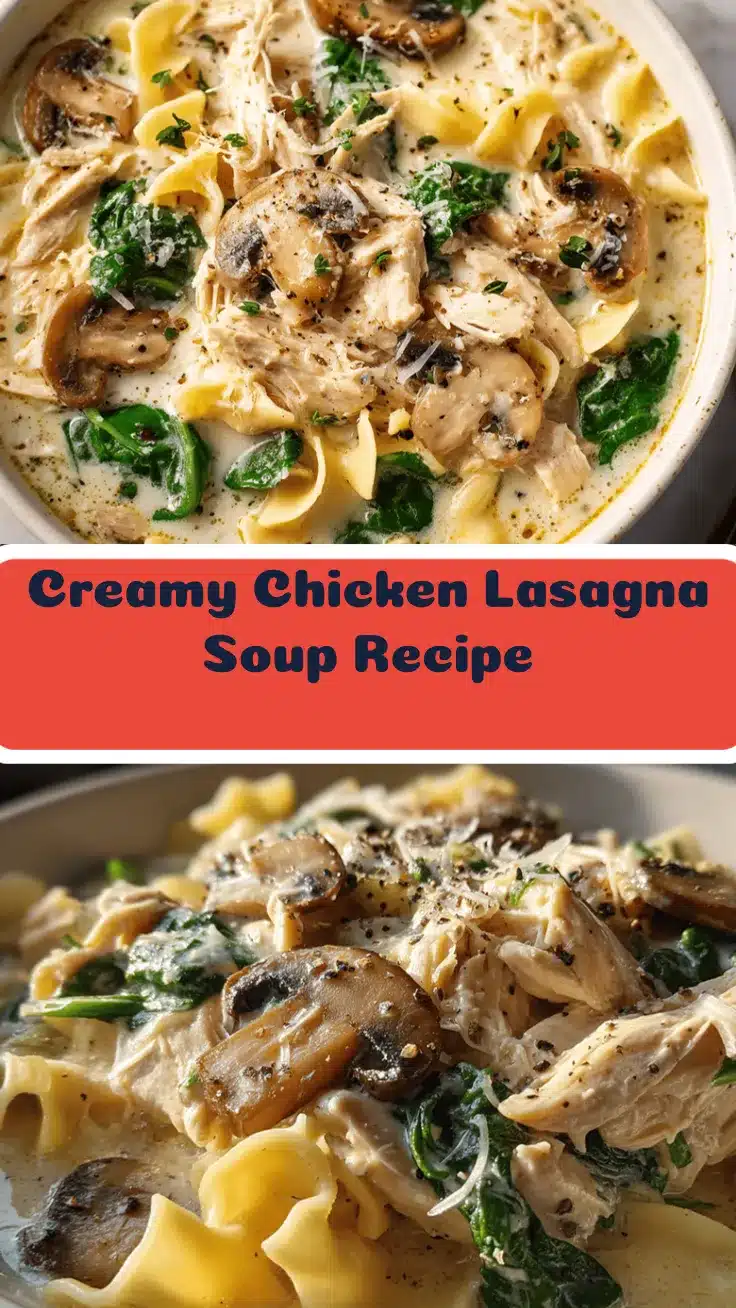 creamy chicken lasagna soup recipe