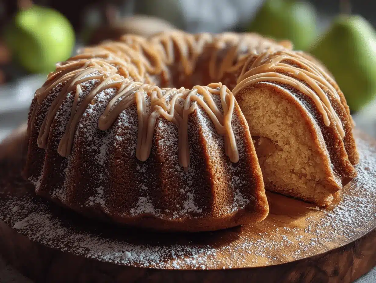 fresh apple Bundt cake preparation steps