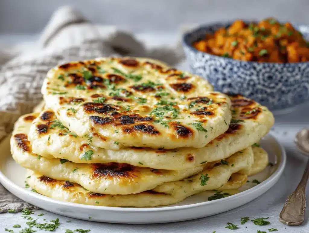 garlic cottage cheese naan - featured image