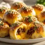 garlic parmesan cheeseburger bombs - featured image