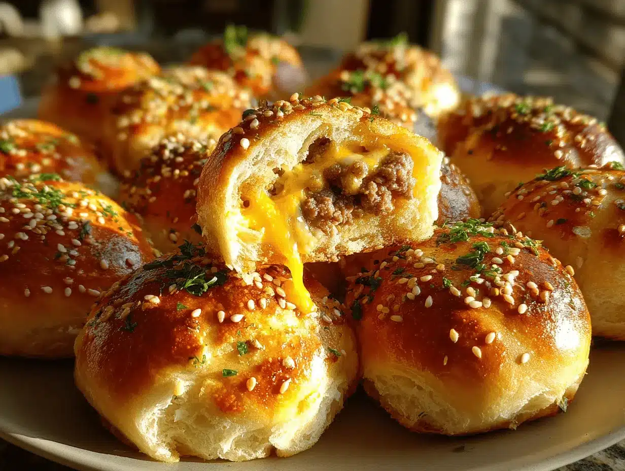 garlic parmesan cheeseburger bombs preparation steps