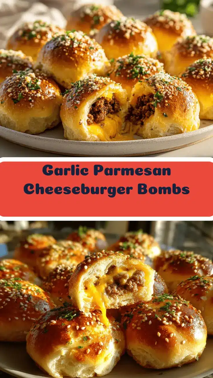 garlic parmesan cheeseburger bombs recipe