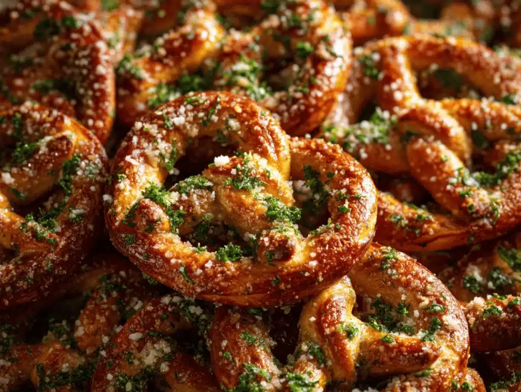 garlic parmesan pretzels - featured image