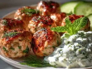 Greek chicken meatballs - featured image