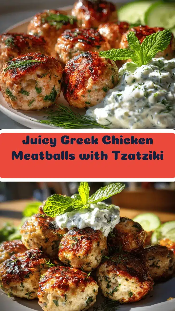 Greek chicken meatballs recipe