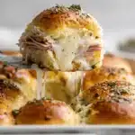 ham and cheese sliders on Hawaiian rolls - featured image